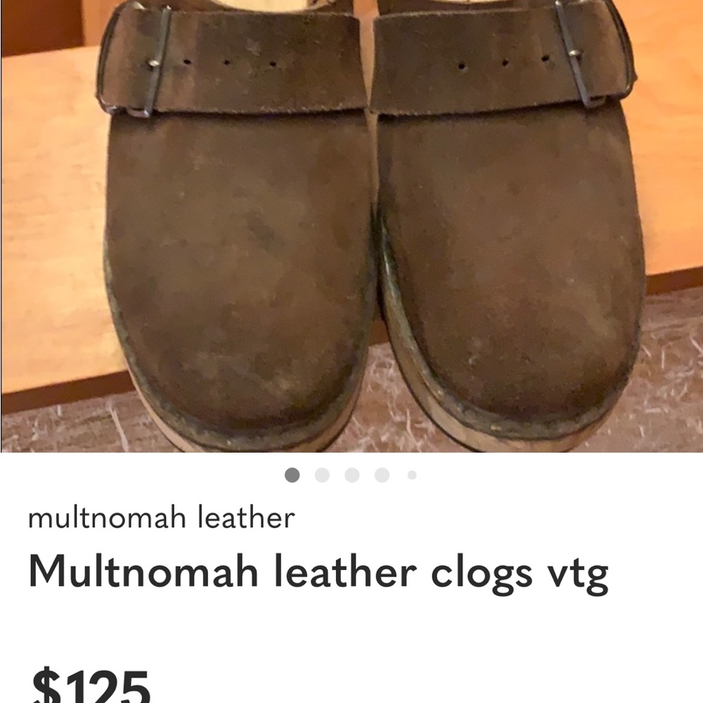 Leather Brown Mules for Women